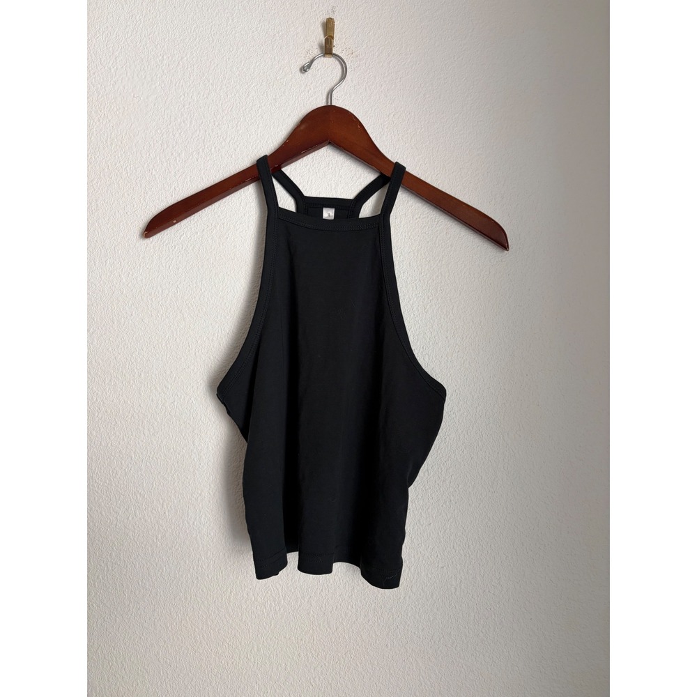 Fabletics Womens Black High Neck Racerback Activewear Tank Top Small